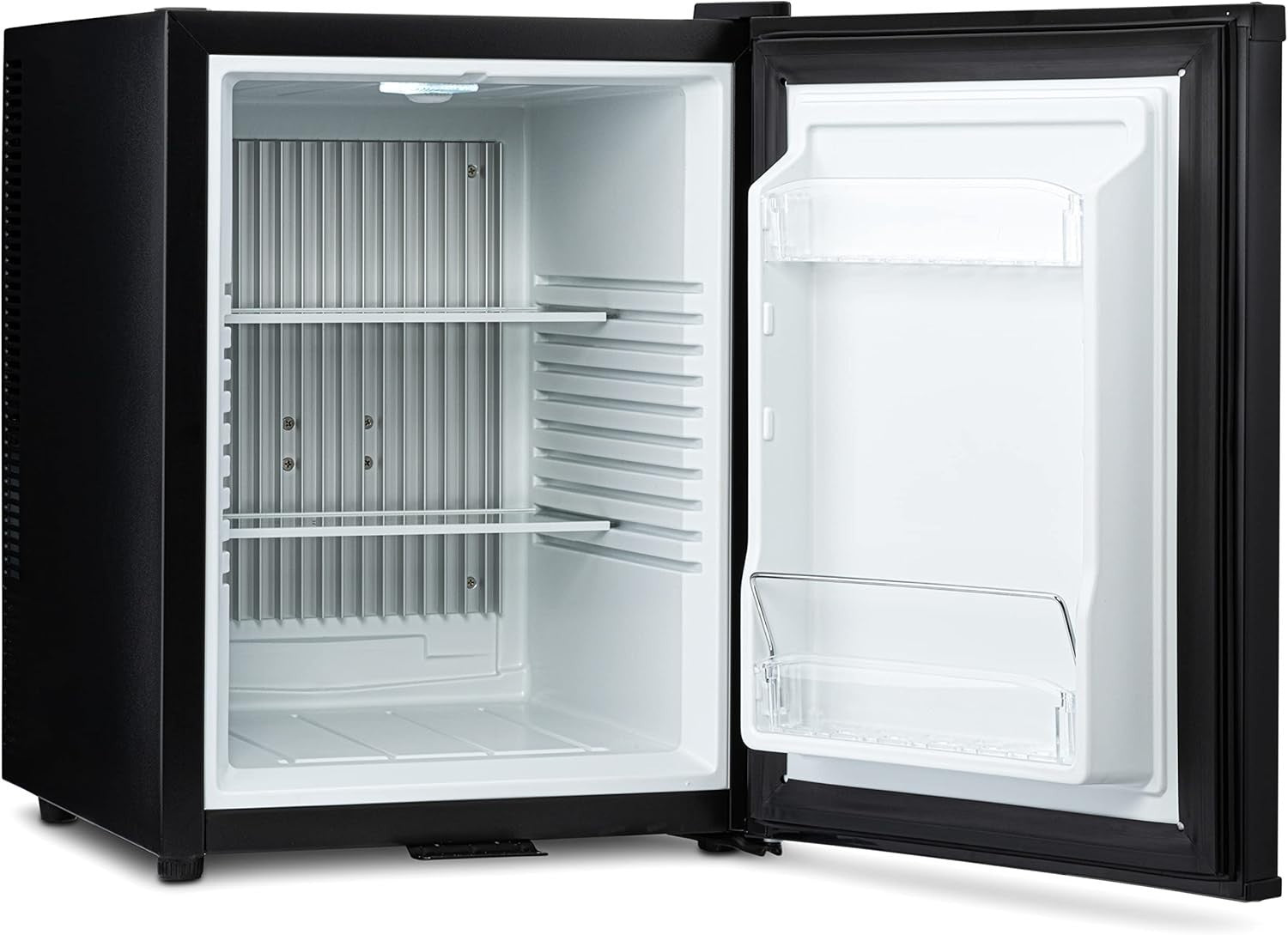 50L Black Mini Fridge Compact LED Lockable Tabletop Cooler Bedroom Office