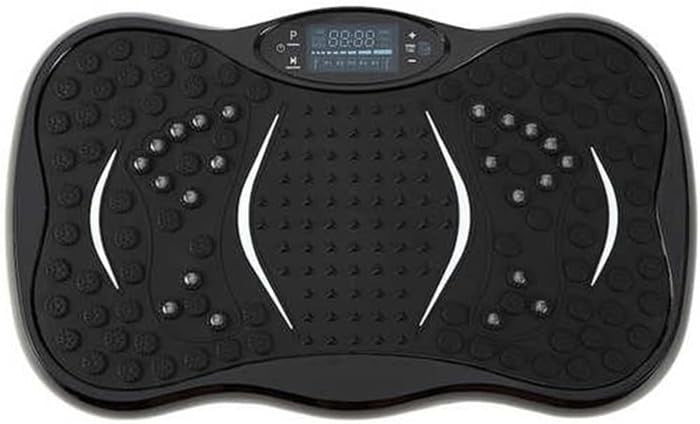 Black & Gray Vibration Plate Exercise Machine Bluetooth 99 Levels Bands