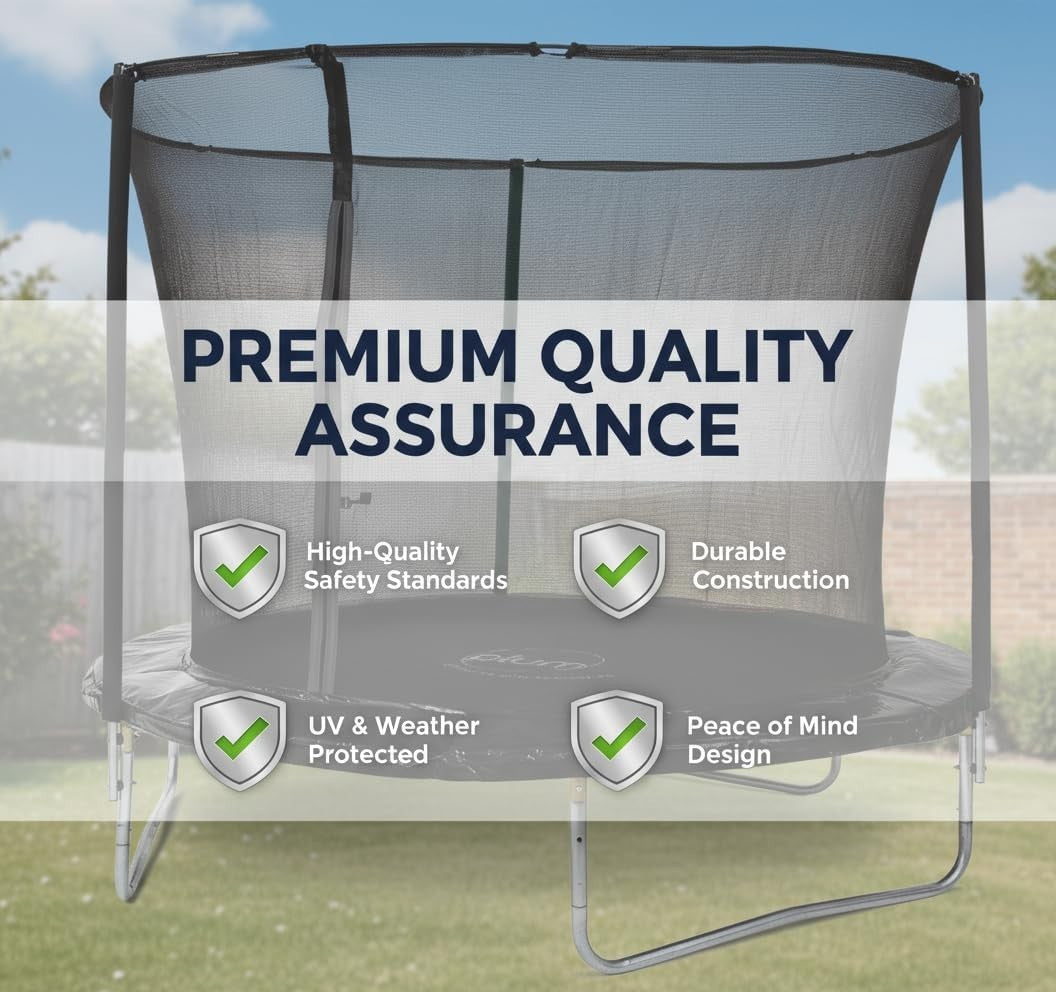 8ft Kids Garden Trampoline SpringSafe Safety Enclosure Inside Springs