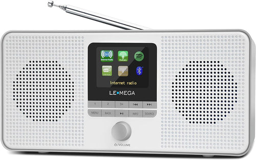Internet Radio DAB+ FM Bluetooth Speaker WiFi Spotify Dual Alarm Portable