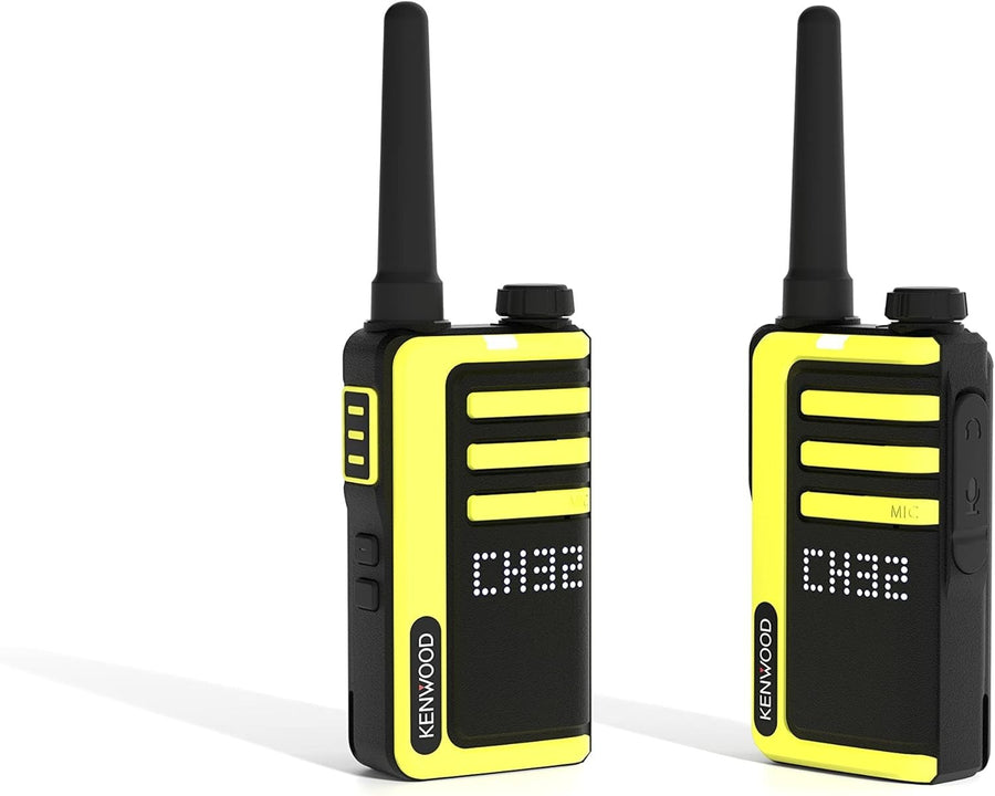 PMR446 Walkie Talkies 2 Pack 6km Range 32 Channel USB-C Rechargeable