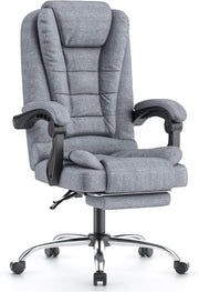 Title Ergonomic High Back Office Chair Fabric Reclining Desk Swivel Seat Grey
