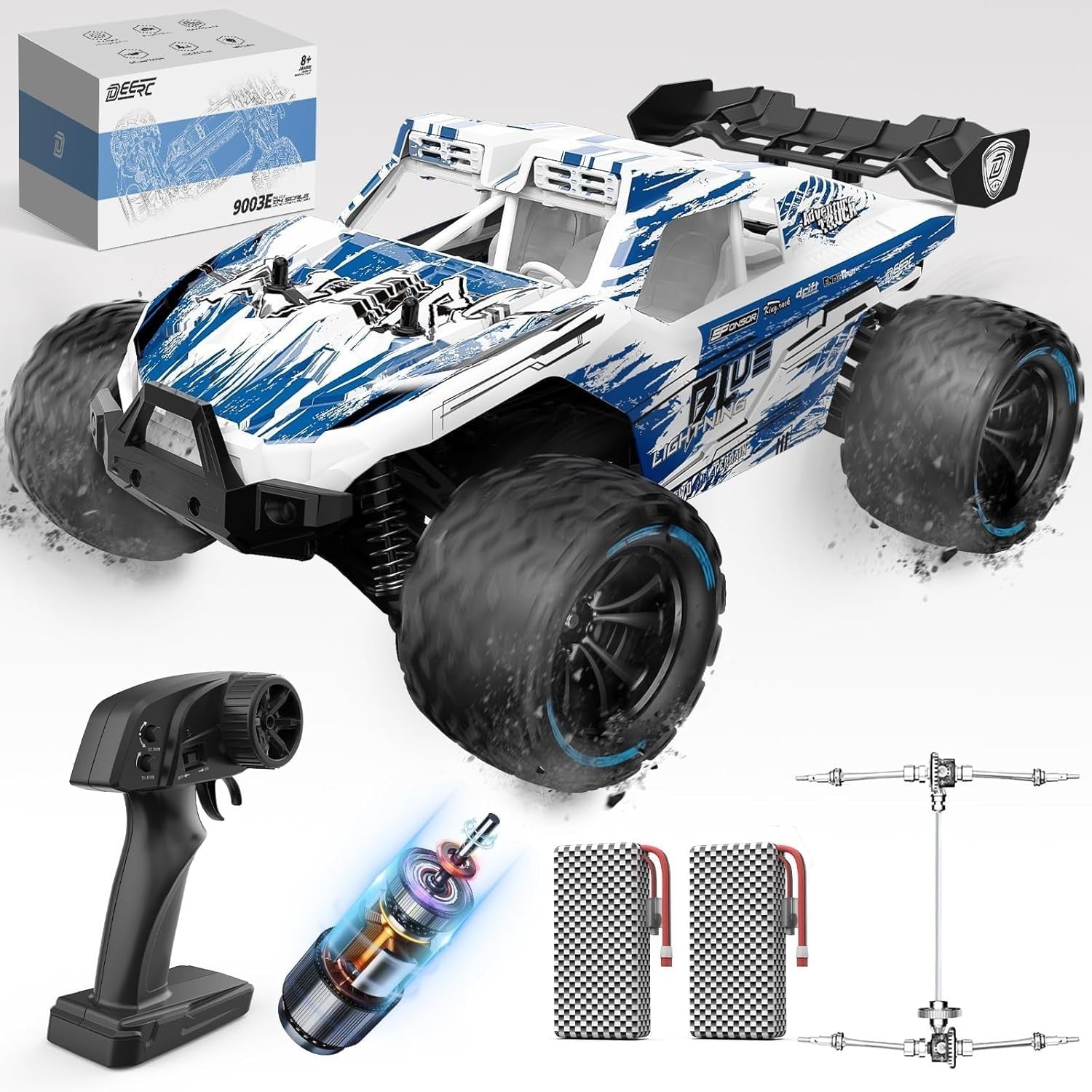 High-Speed 1:14 4WD RC Monster Truck 40KPH Off-Road Car Kids Adults