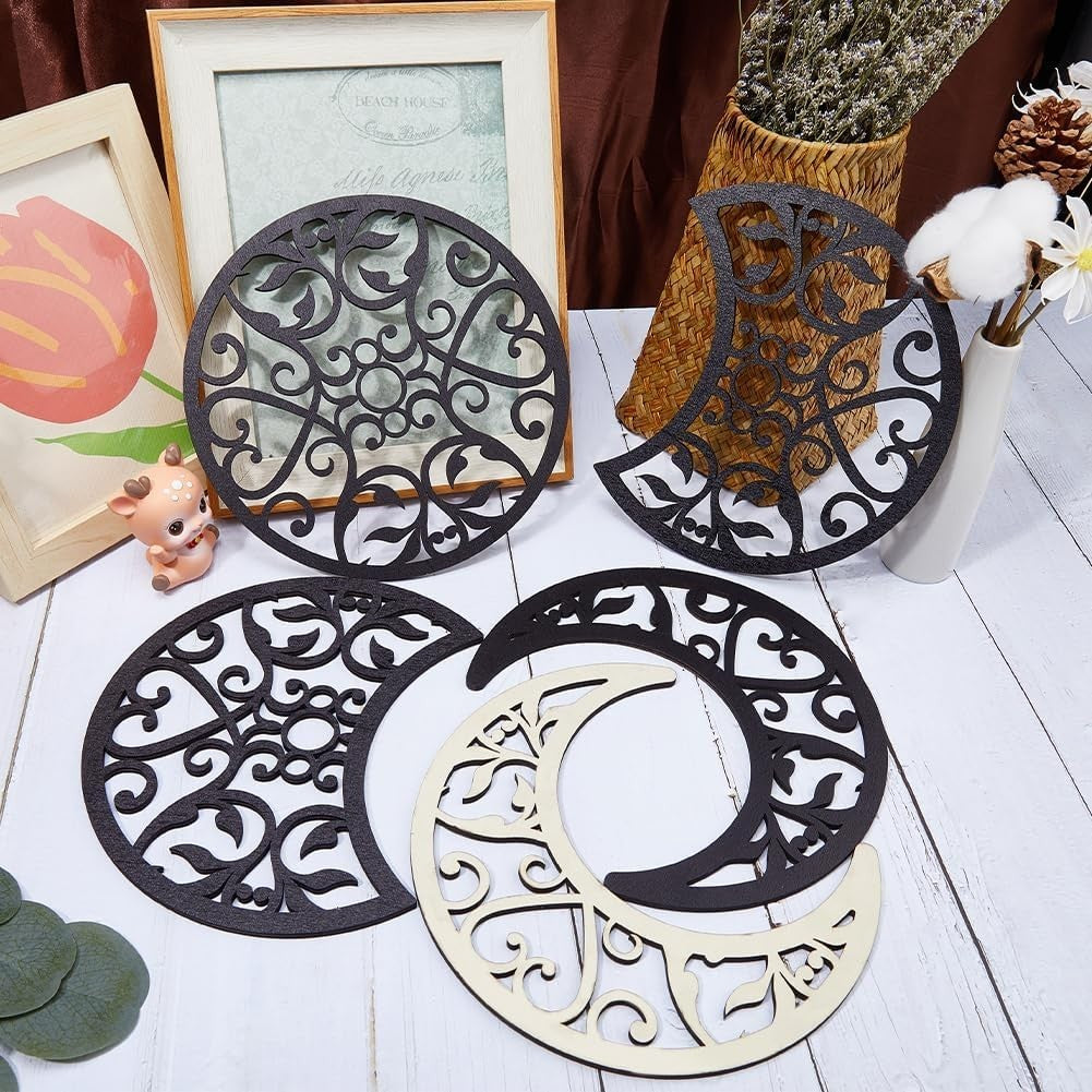 Moon Phase Wall Decor Wooden Boho Luxury Hanging Art