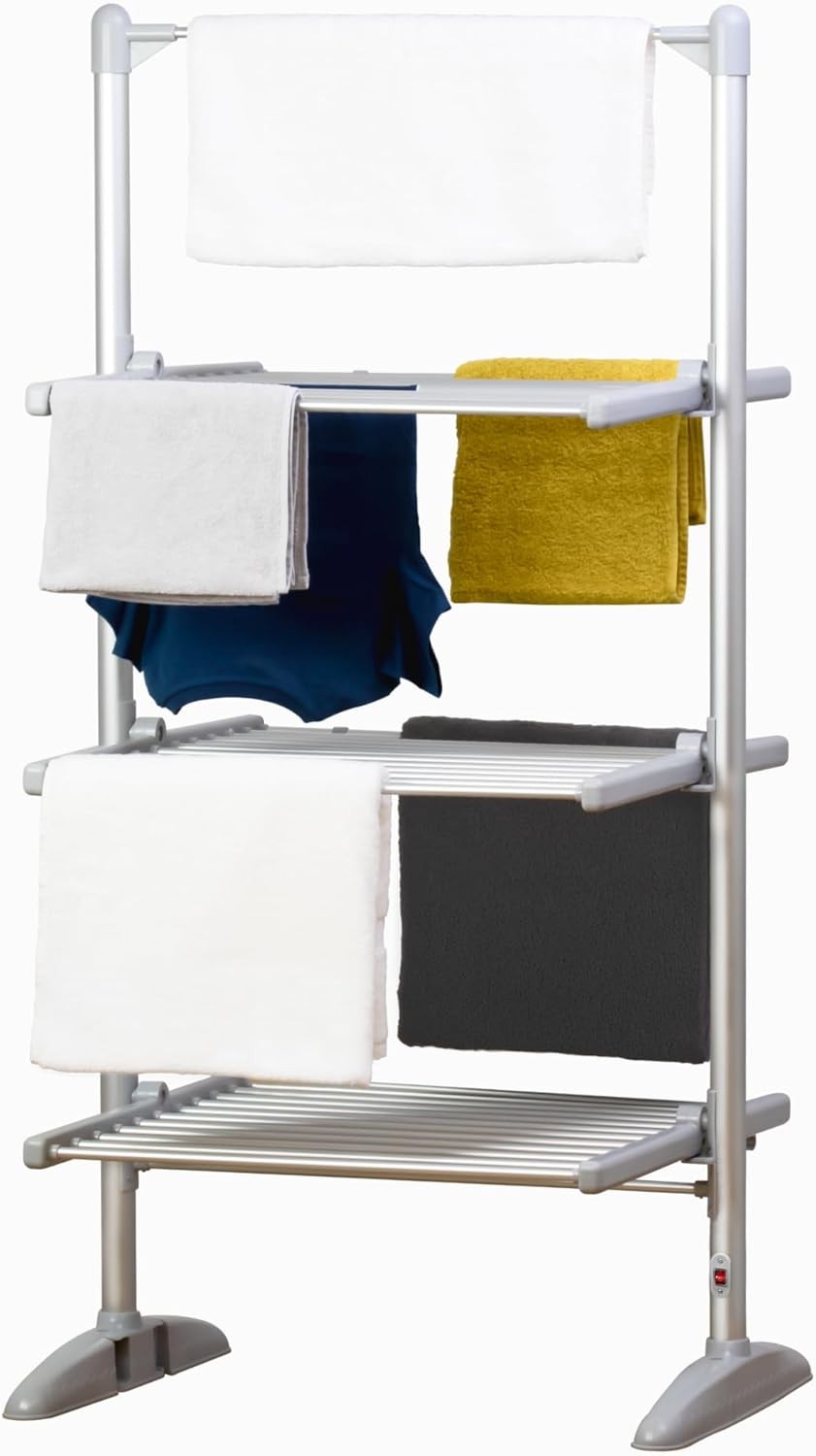 3 Tier Heated Clothes Airer Electric Folding Indoor Drying Rack 248W