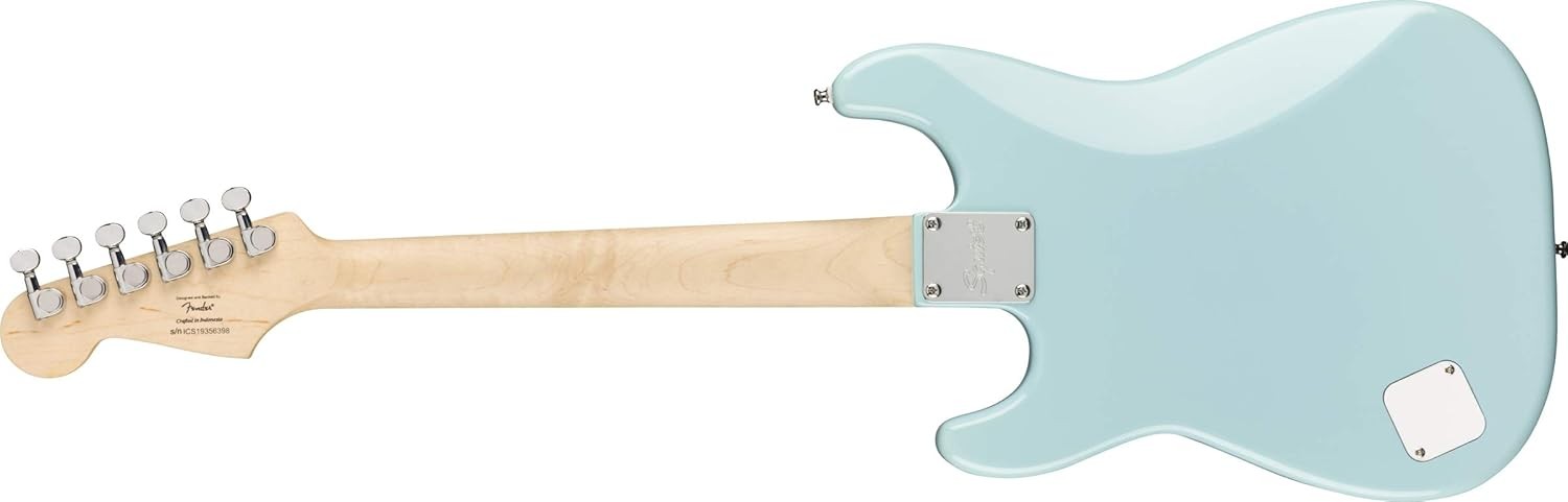 Mini Electric Guitar 3/4 Size Daphne Blue SSS Beginner Strat Style