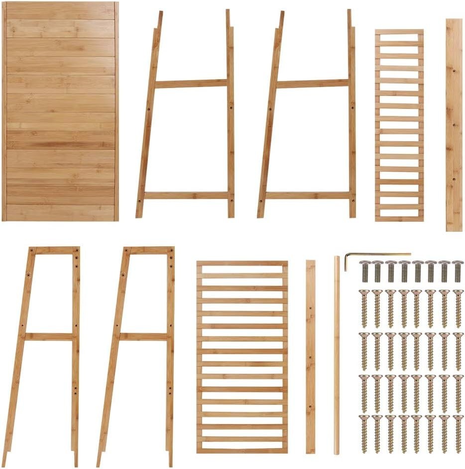 Clothes Rail Rack with Shelves & Hooks, Open Wardrobe