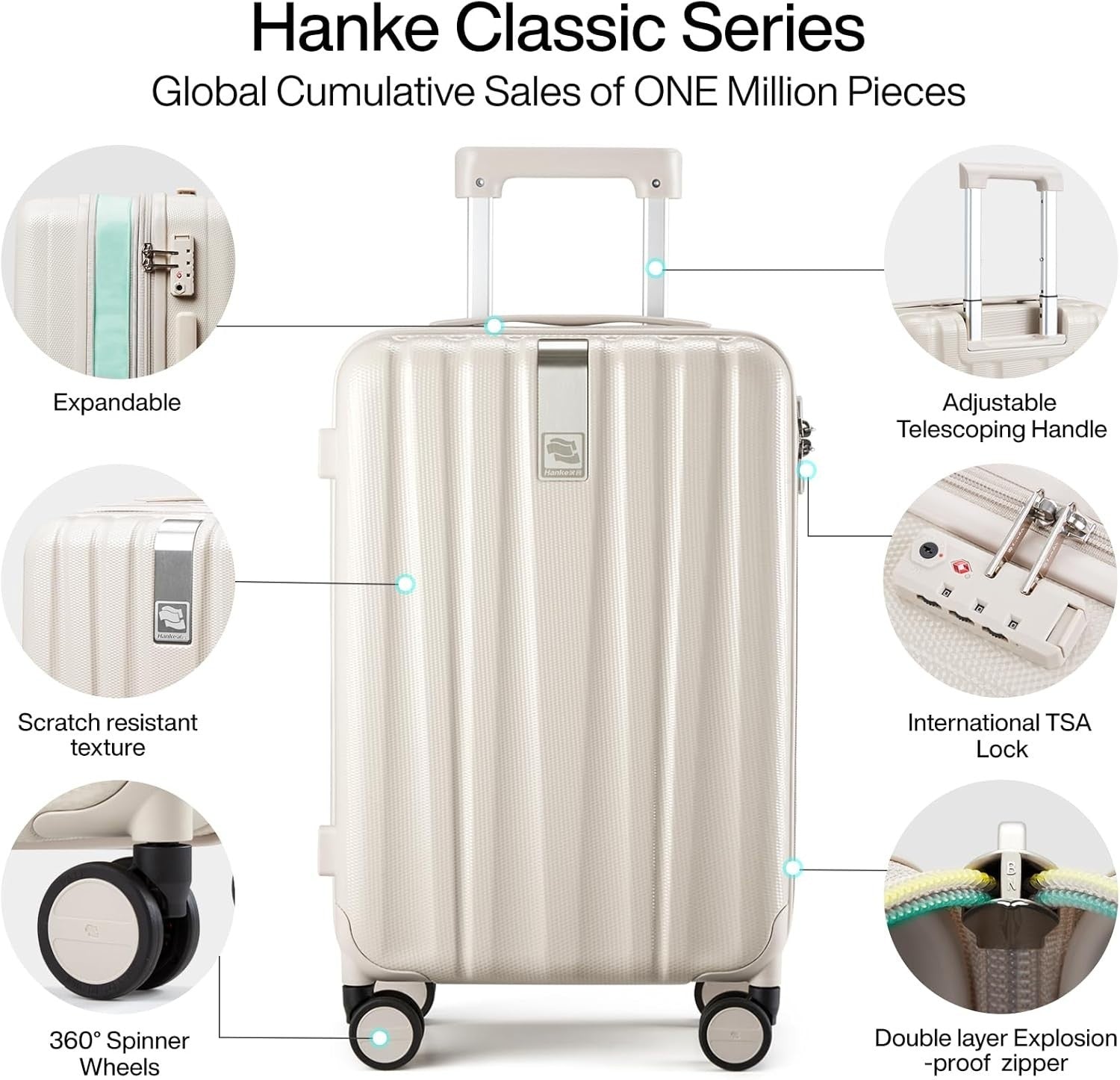 29” Expandable Large Hard Shell Suitcase Lightweight Spinner TSA Lock