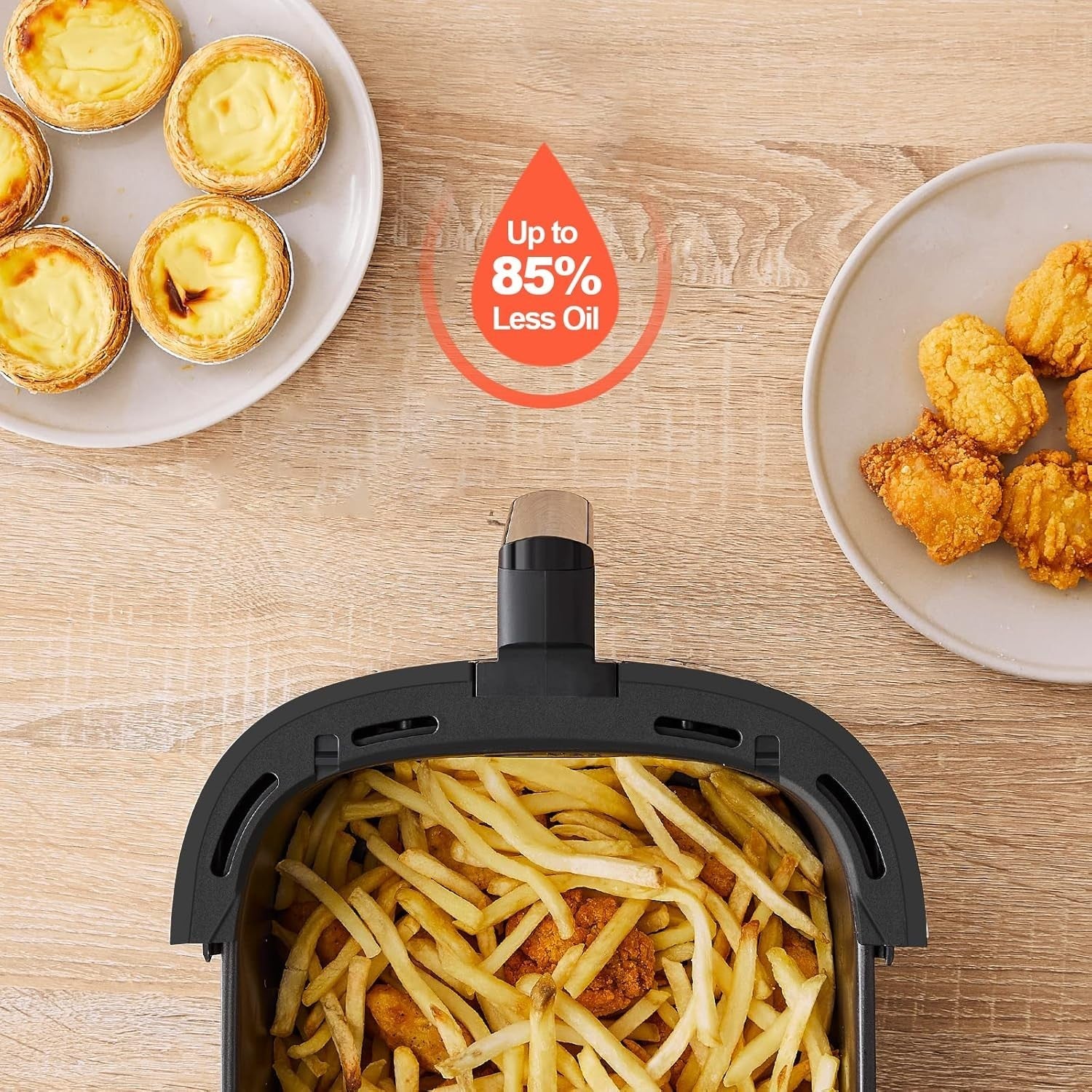 6.5L Digital Air Fryer 1700W Touch Screen 8 Presets Window