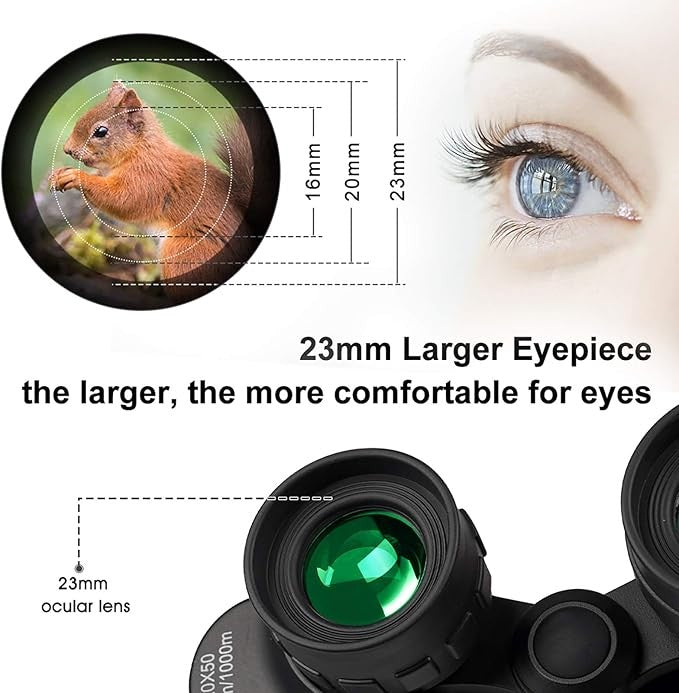 20x50 High Power Binoculars HD Waterproof Wide View Outdoor Travel Hunting