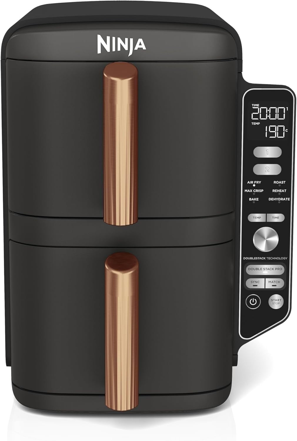 Vertical Dual Drawer Air Fryer 7.6L | 4-Level Cooking | Slim Space-Saving Design