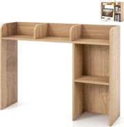 4-Tier Wooden Desk Bookshelf Organizer Display Shelf Rack Natural