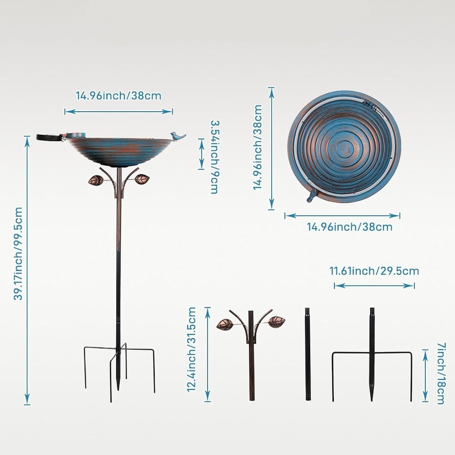 Bird Feeder, Freestanding Bird Bath, Vintage, Unique, for Garden, for Lawn