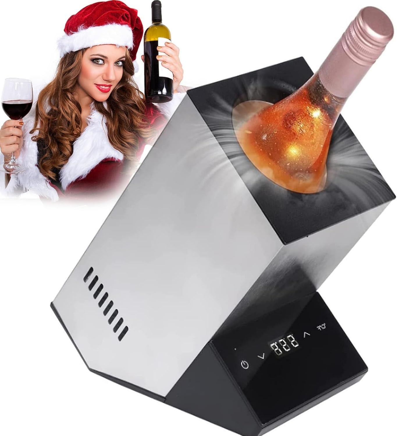 Electric Wine Chiller Single Bottle Silent Ice-Free Cooler 750ml Touch