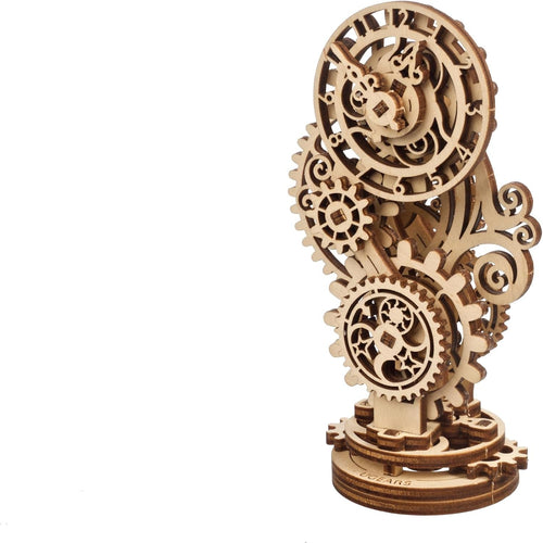 Steampunk 3D Wooden Clock Puzzle Kit - Mechanical Vintage DIY Model 43pcs