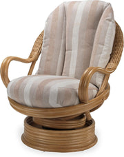 Swivel Rocking Rattan Chair Indoor Conservatory Armchair 360° Motion
