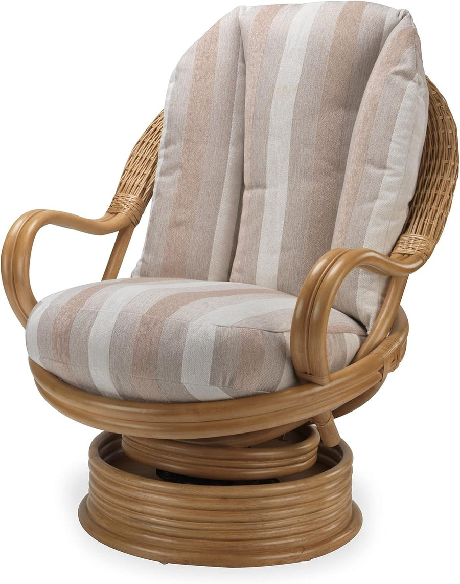 Swivel Rocking Rattan Chair Indoor Conservatory Armchair 360° Motion