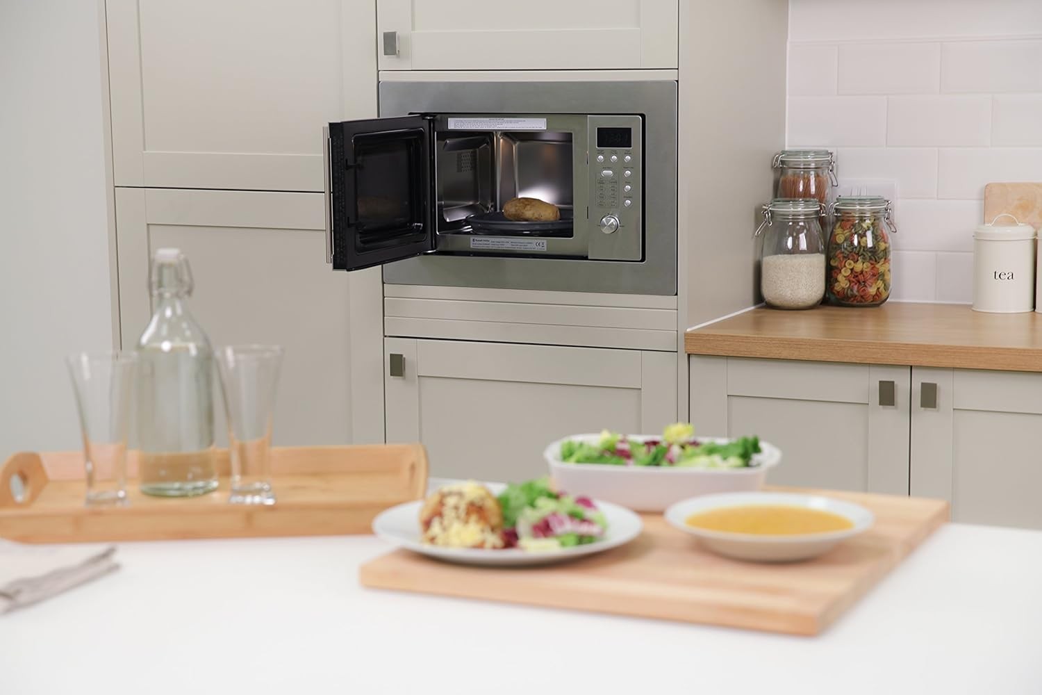 20L Built-In Digital Microwave 800W 8 Auto Cook Stainless Steel