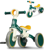 4 in 1 Kids Tricycle Balance Bike Toddler Ride On Removable Pedals 1-4Y