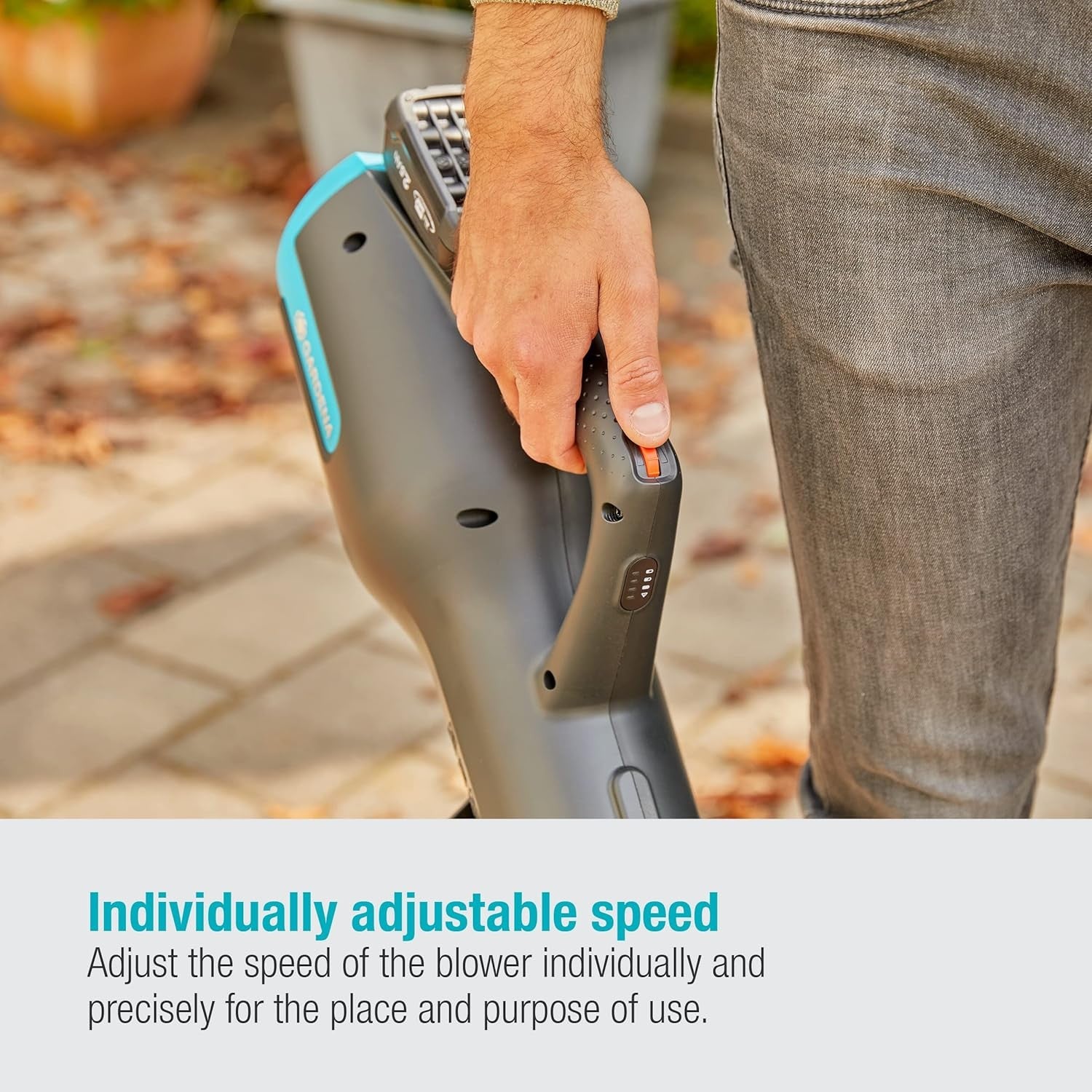 18V Cordless Leaf Blower Lightweight Handheld 100km/h Garden Cleaning Tool