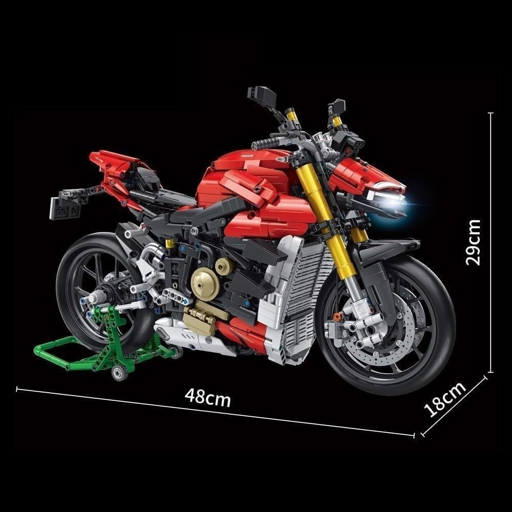 2221 PCS Technic Motorcycle Building Kit - Realistic Superbike Model Toy