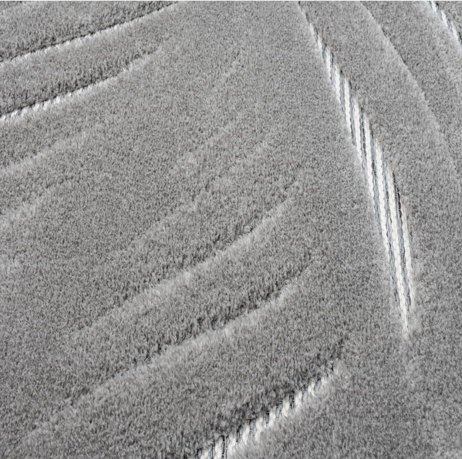 Large Grey Area Rug 200x290cm Modern Abstract Soft Living Room Floor Carpet