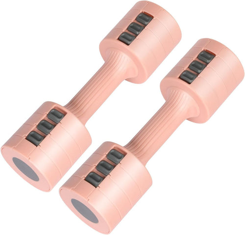Pink Adjustable Dumbbells Pair 2–5kg Quick Change Non Slip Home Gym