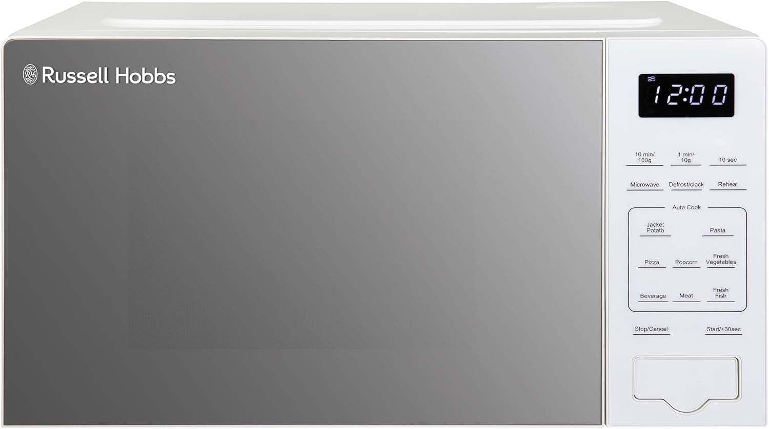 20L Digital Microwave 800W Touch Control 10 Power Levels White