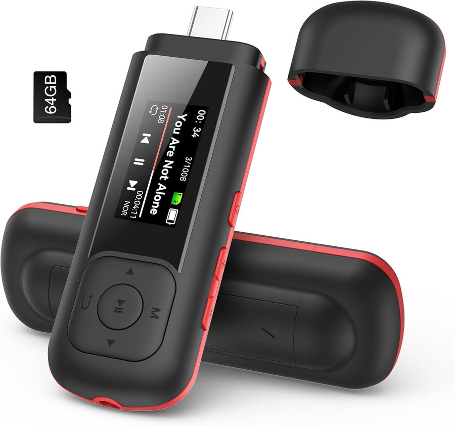 64GB USB MP3 Player Type-C FM Radio Voice Recorder