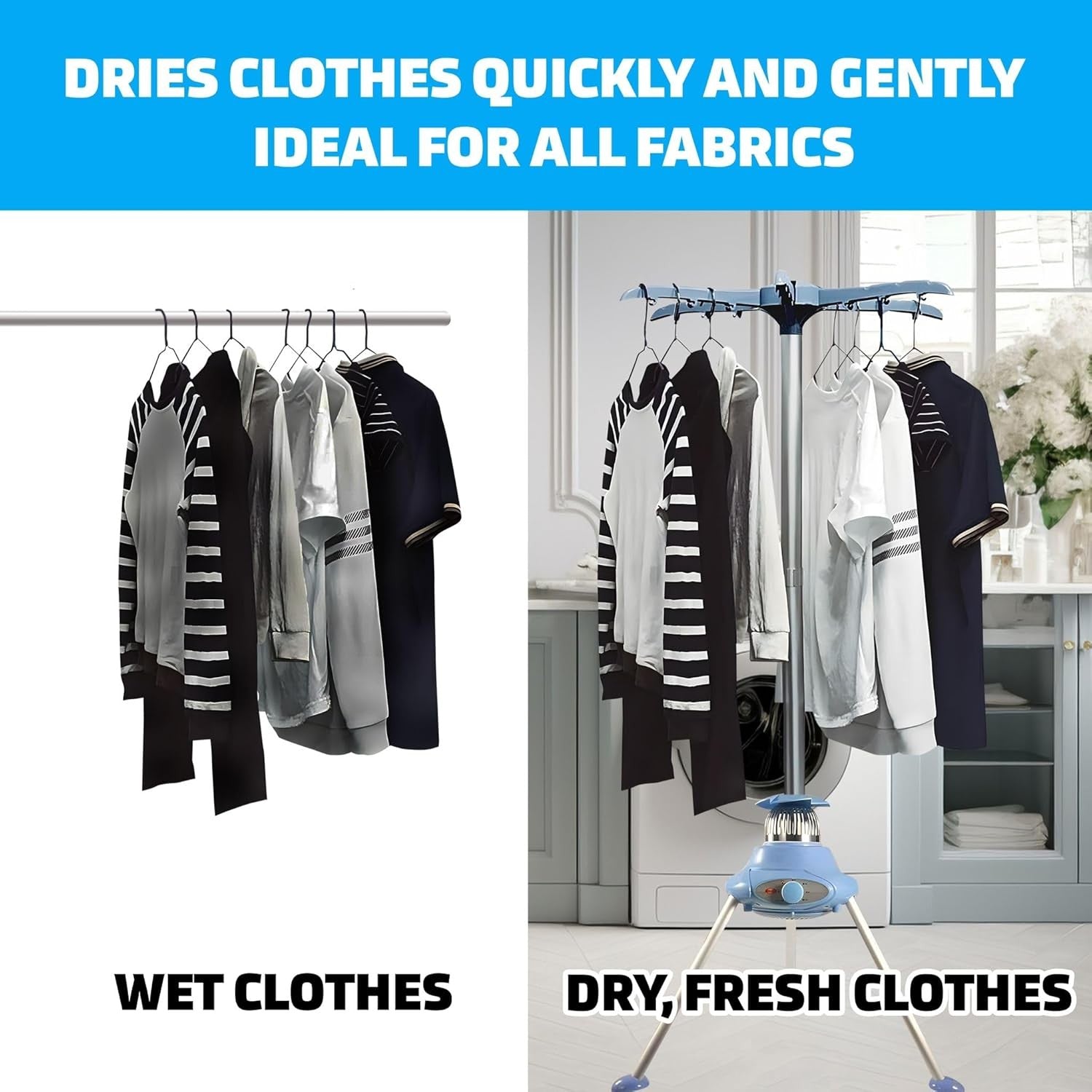 Portable Electric Clothes Dryer 15kg Energy Efficient Indoor Drying Rack