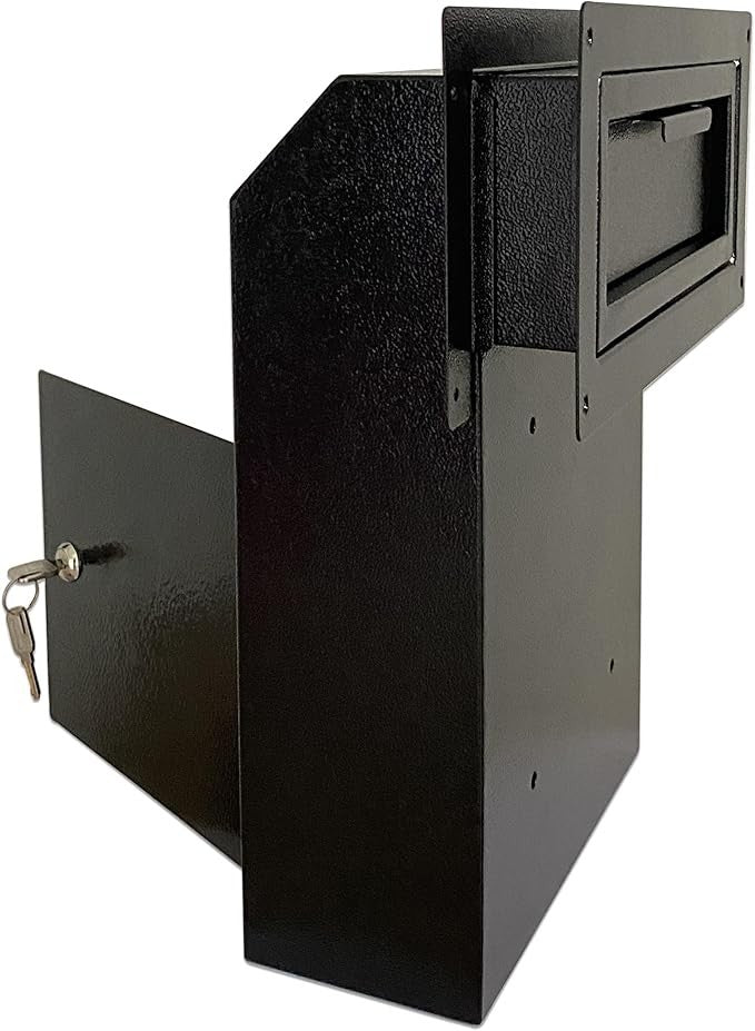 Locking Steel Mail Drop Box Anti-Fishing Secure Rear Access for Rent Keys Cash