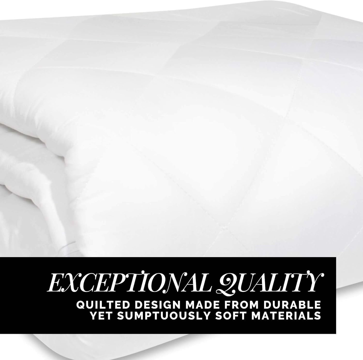 Single Electric Heated Underblanket White Fitted Quilted Washable Bed Cover