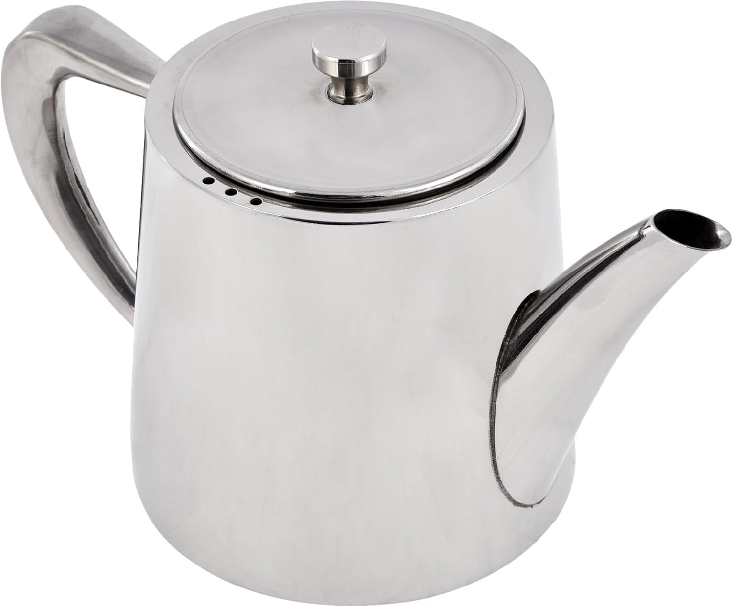 995ml Stainless Steel Teapot 5 Cup Mirror Finish Non Drip Tea Pot