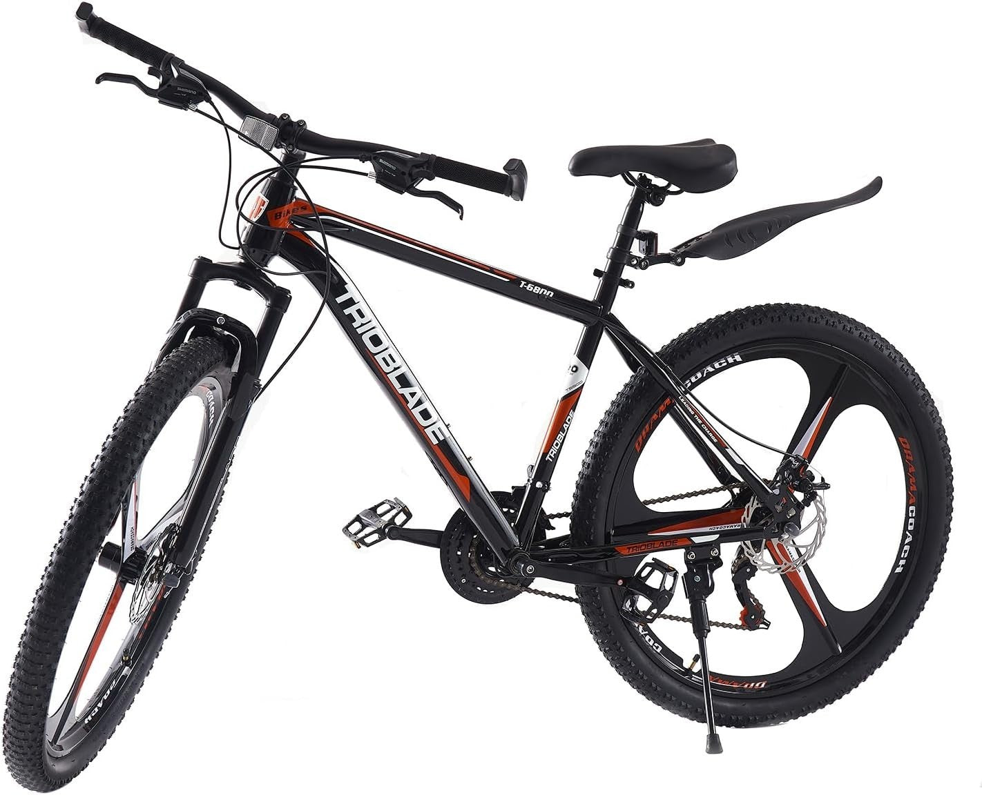 Mens Mountain Bike 21-Speed Disc Brakes Alloy Frame Off-Road MTB