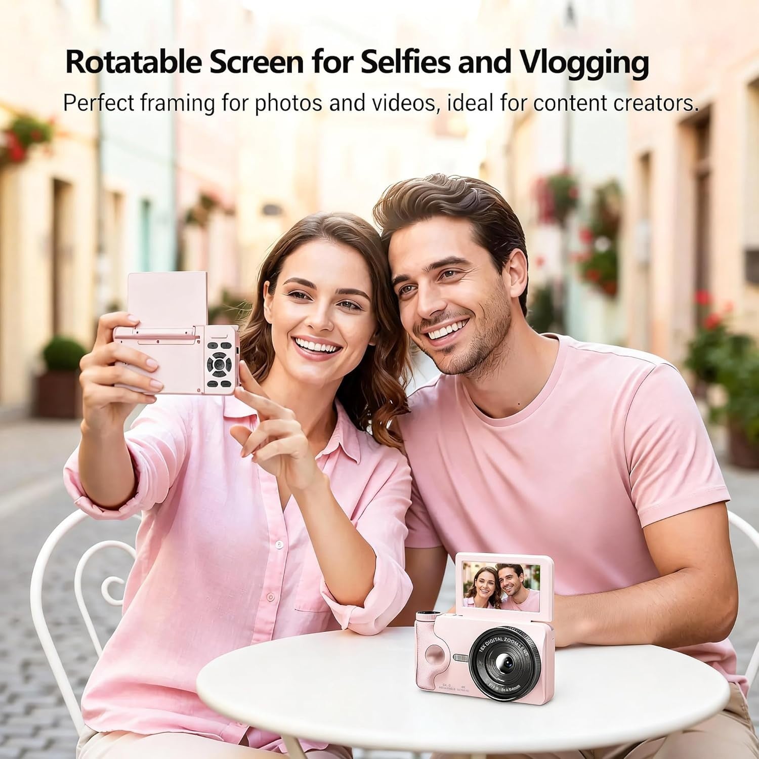 4K 64MP Digital Camera Flip Screen Autofocus Vlogging Camera 32GB