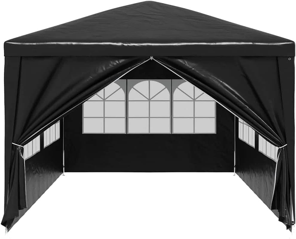 3x6m Anthracite Party Tent Gazebo Marquee Garden Canopy with Sides & Door