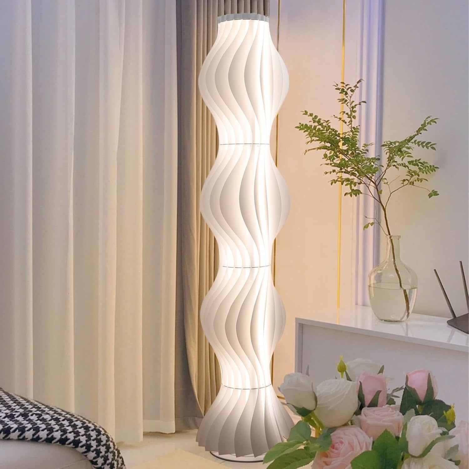 LED Floor Lamp 170cm Modern Dimmable Standing Light 3 Colour Acrylic Shade