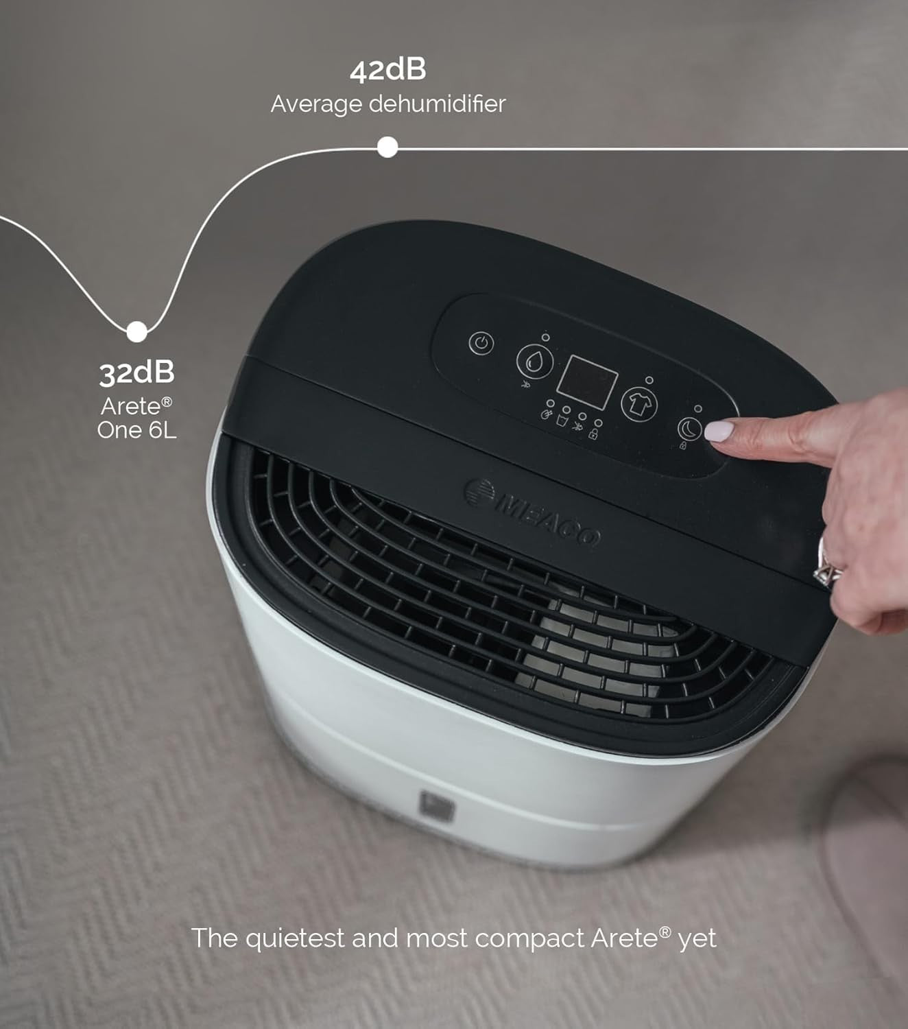 6L Dehumidifier HEPA Air Purifier Ultra Quiet 32dB Bedroom Flat