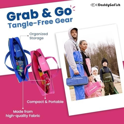 Kids Fishing Rod Reel Combo Starter Set with Tackle Box 4-5ft Kit