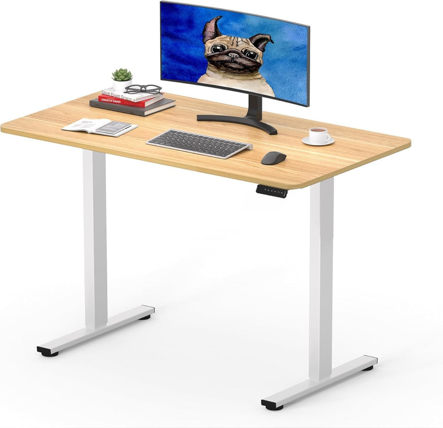 Electric Standing Desk 100x60cm Adjustable Sit Stand Table with Memory Panel