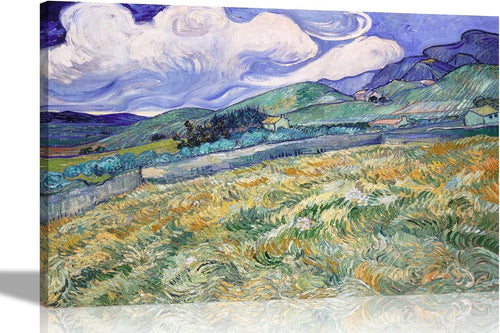 Van Gogh Landscape from St Remy Canvas Wall Art 60x40cm Framed