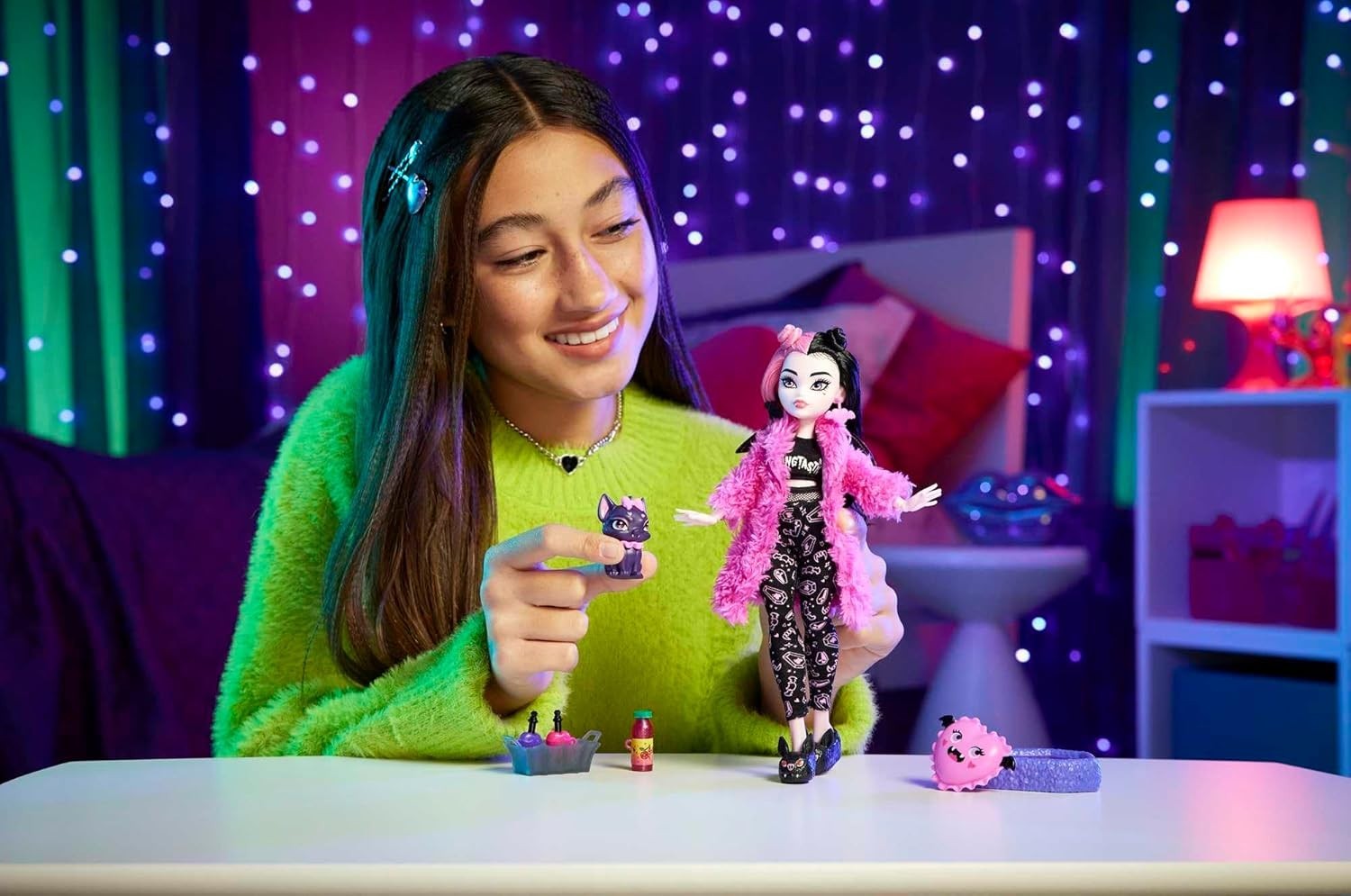 Sleepover Fashion Doll Pet Bat Pajamas Creepover Party Accessories