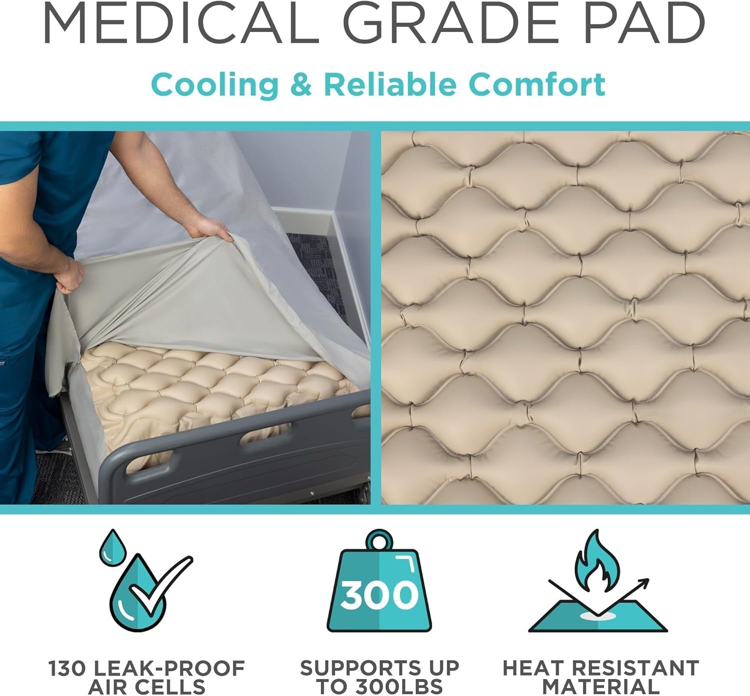 Alternating Pressure Mattress Air Bed for Bedsores – Electric Pump Included