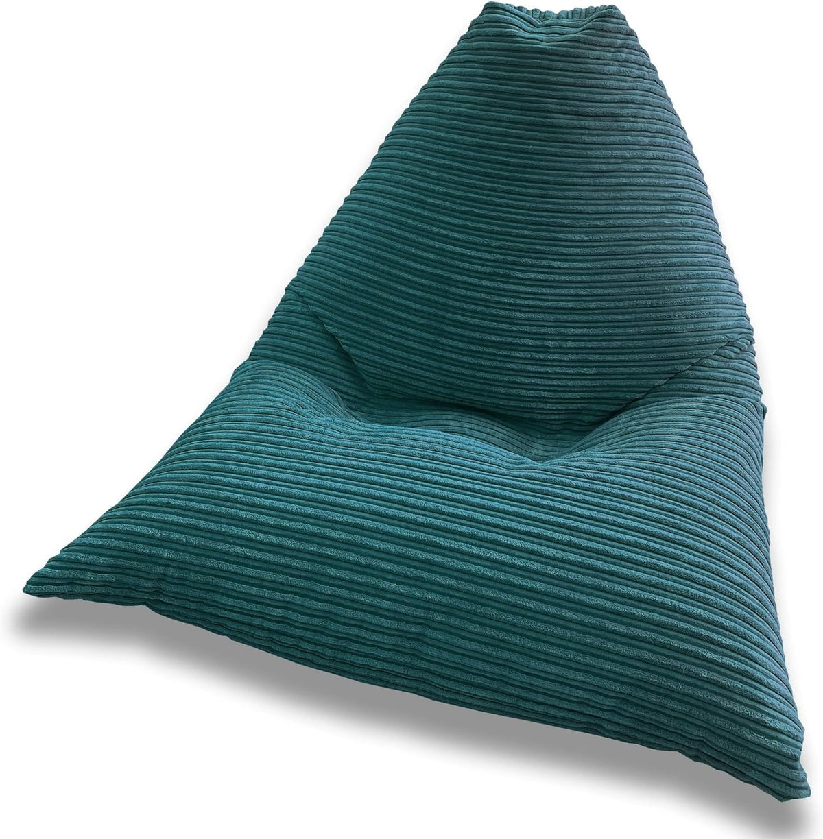 Large Jumbo Cord Bean Bag Chair - Durable Triangular Lounge Seat, Ready Filled