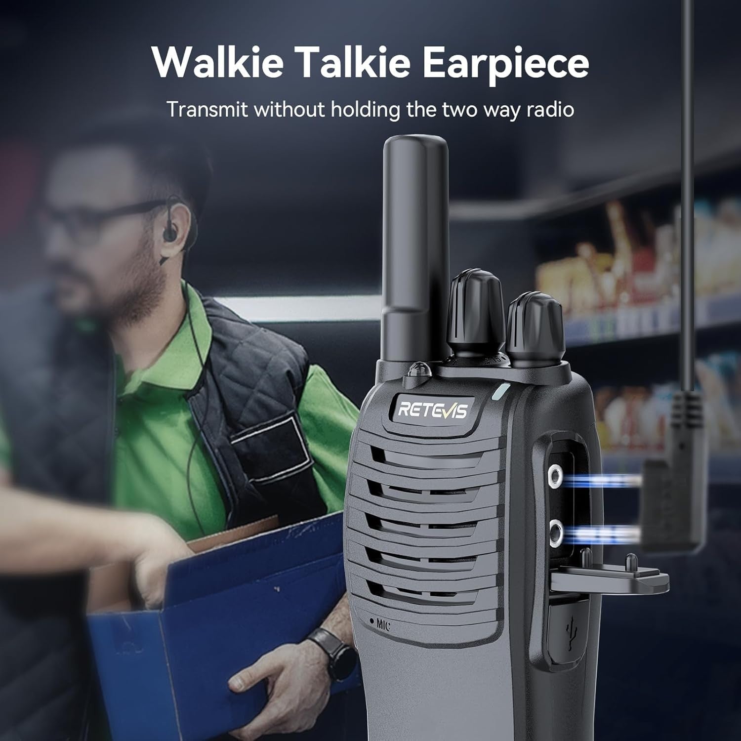Walkie Talkies 6 Pack Long Range VOX Rechargeable Two Way Radio Set