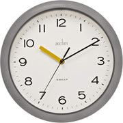 28cm Silent Wall Clock Pigeon Grey Modern Non-Ticking Quiet Home Office Decor