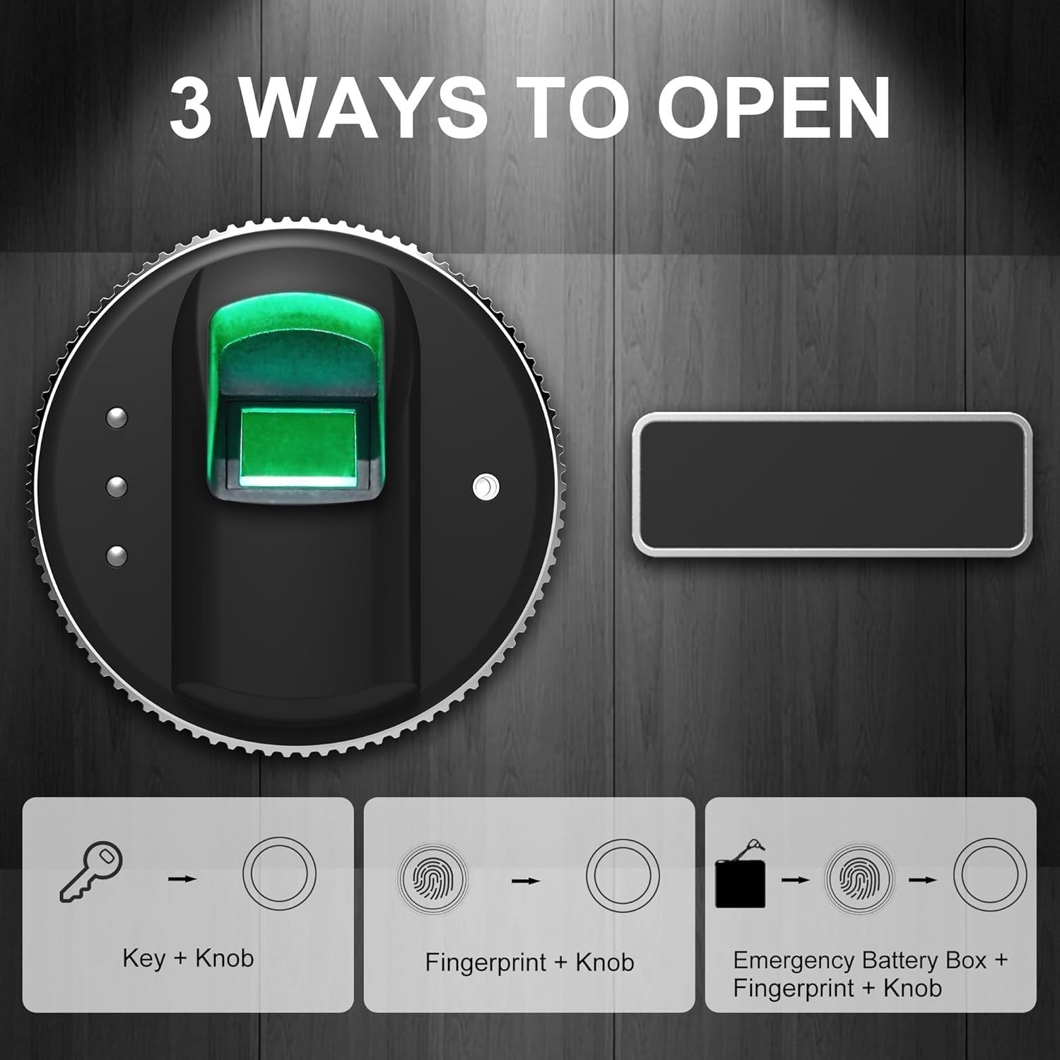 Biometric Fingerprint Safe Box Fireproof Waterproof Cash Security Safe