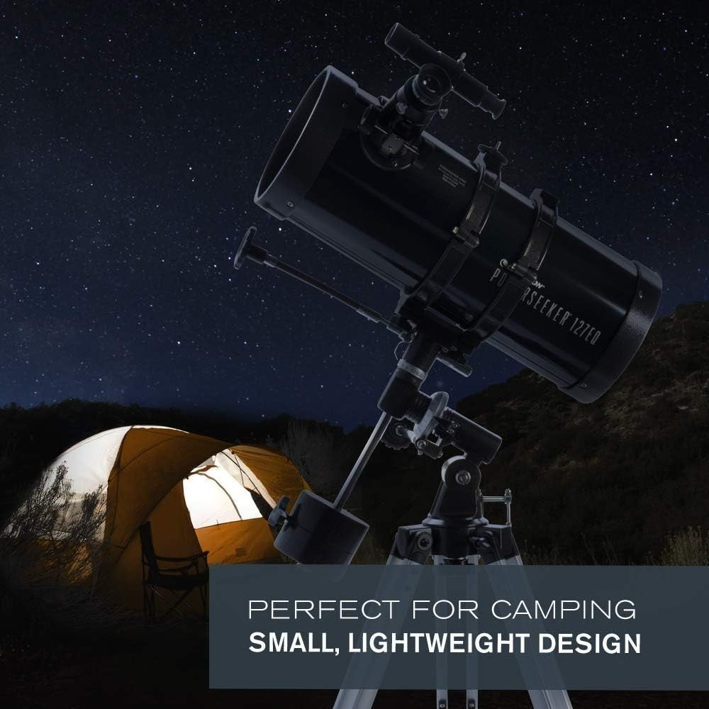 127mm Reflector Telescope with EQ Mount, Eyepieces & Barlow Lens, Black