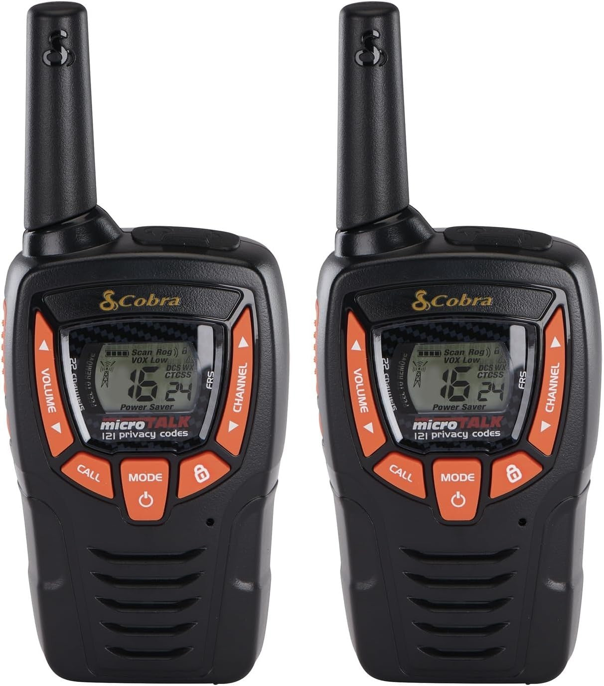 Compact Walkie Talkies 2 Pack 8KM Range VOX Weather Resistant Radio
