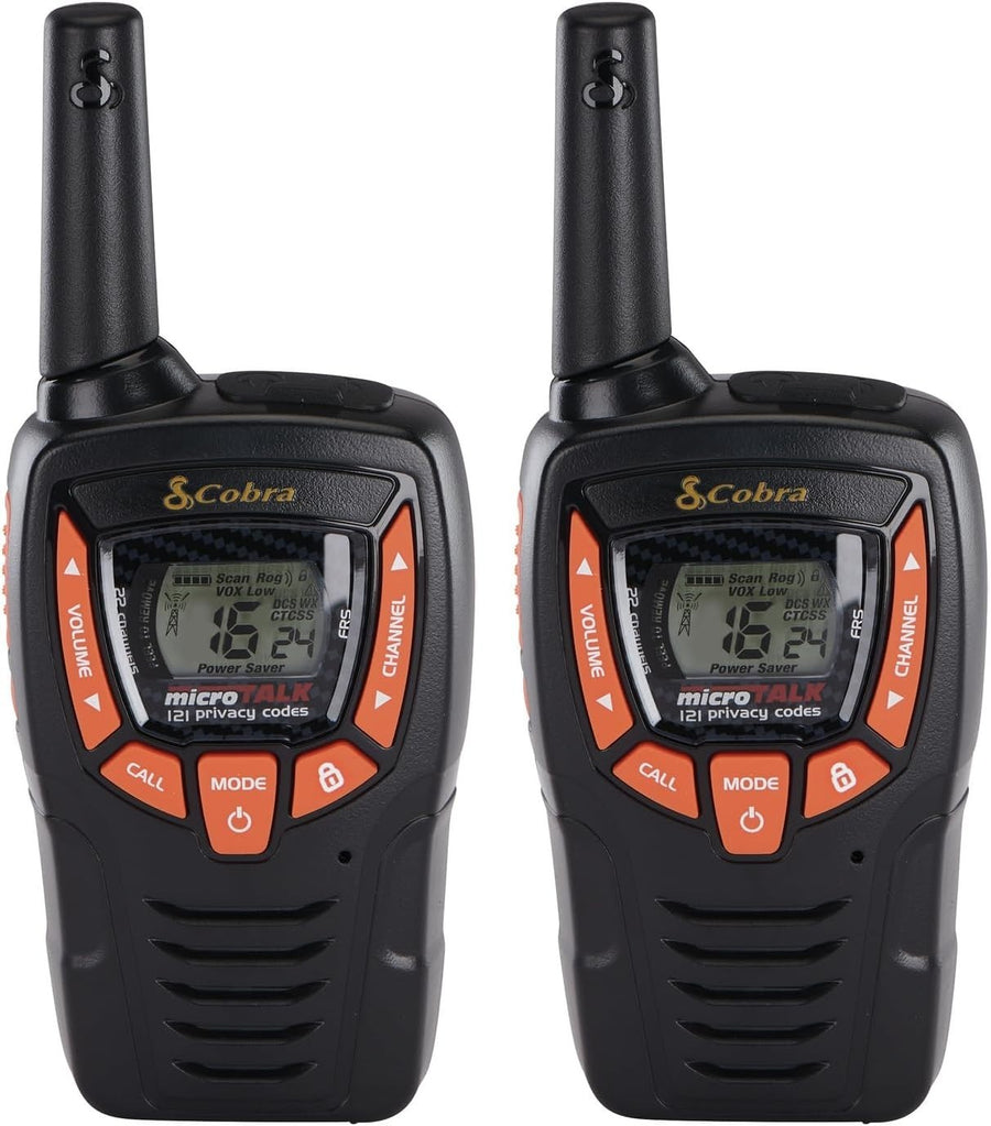 Compact Walkie Talkies 2 Pack 8KM Range VOX Weather Resistant Radio
